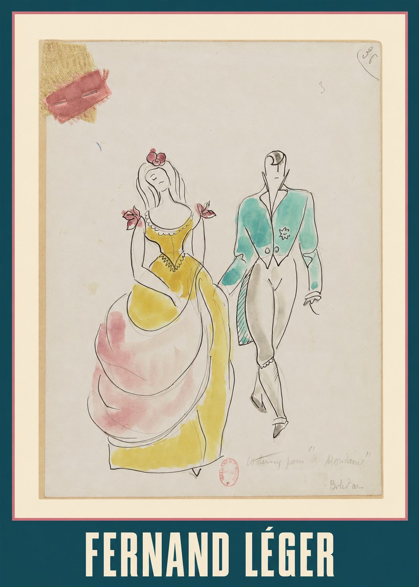 Fernand Léger Costume Pour "Le Mandarin" No1 - Poszter