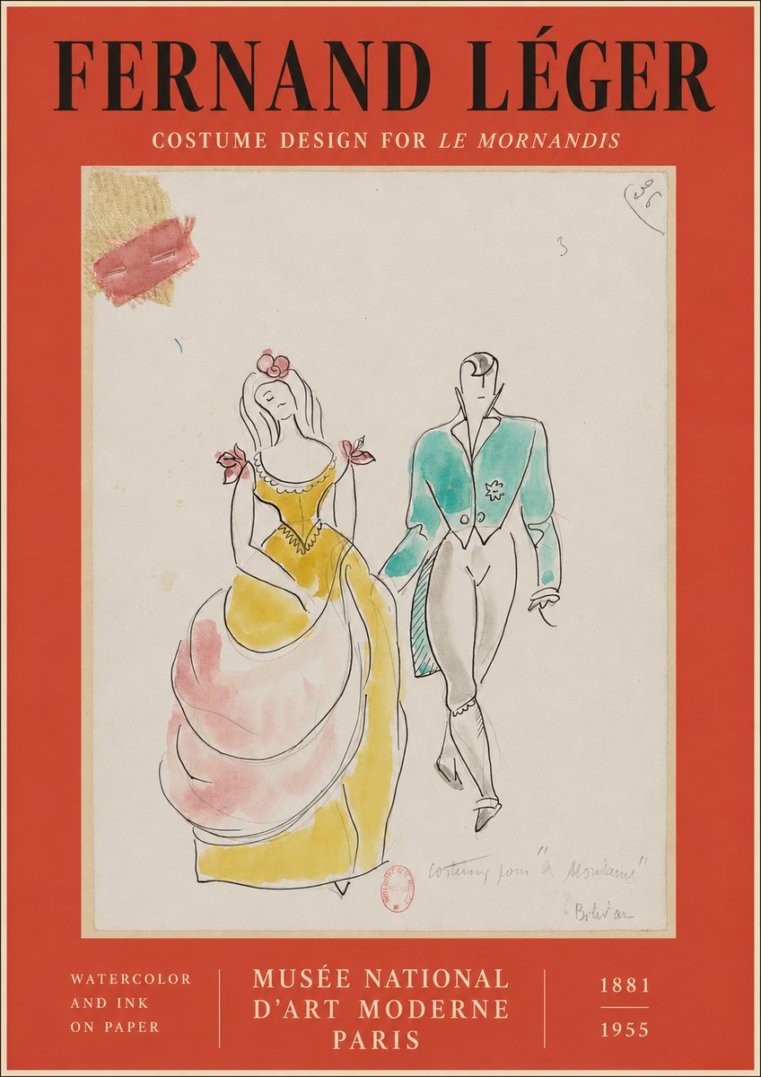 Fernand Léger Costume Pour "Le Mandarin" No2 - Poszter
