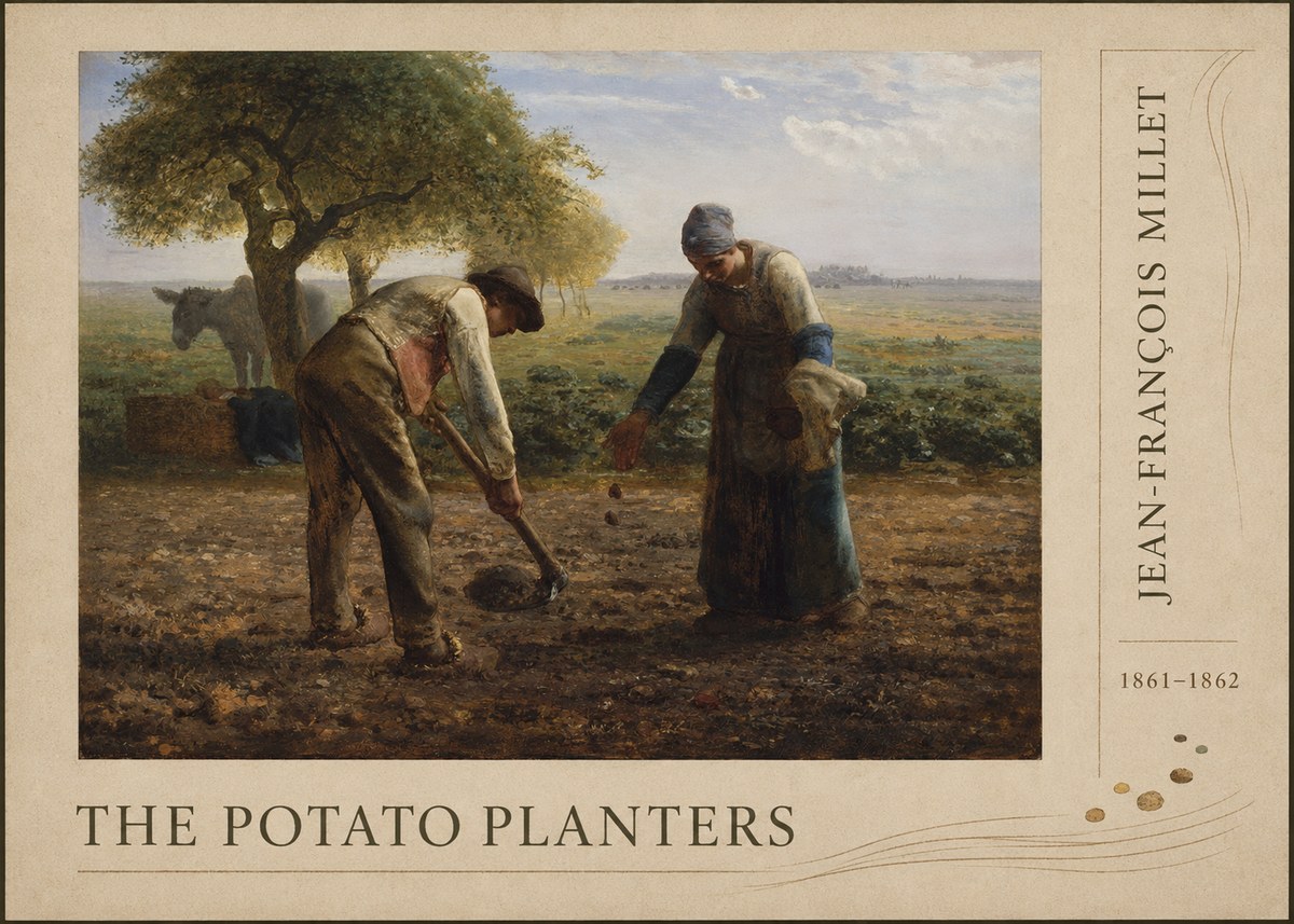 Jean-François Millet The Potato Planters No3 - Poszter