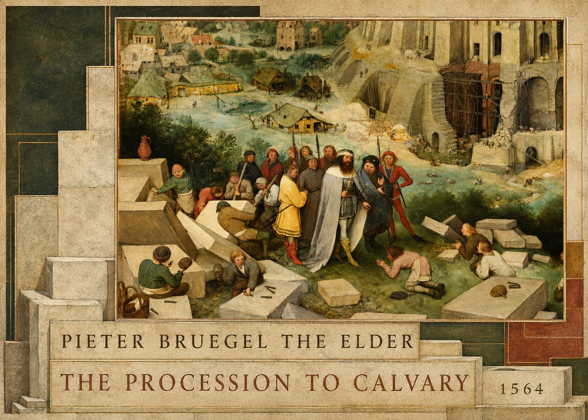 Pieter Bruegel The Tower of Babel XIV No6 - Poszter
