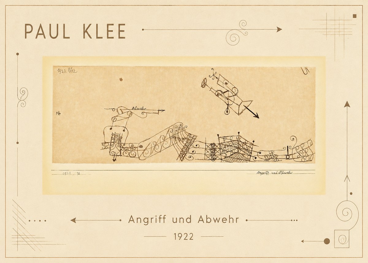 Paul Klee Angriff Und Abwehr No1 - Poszter