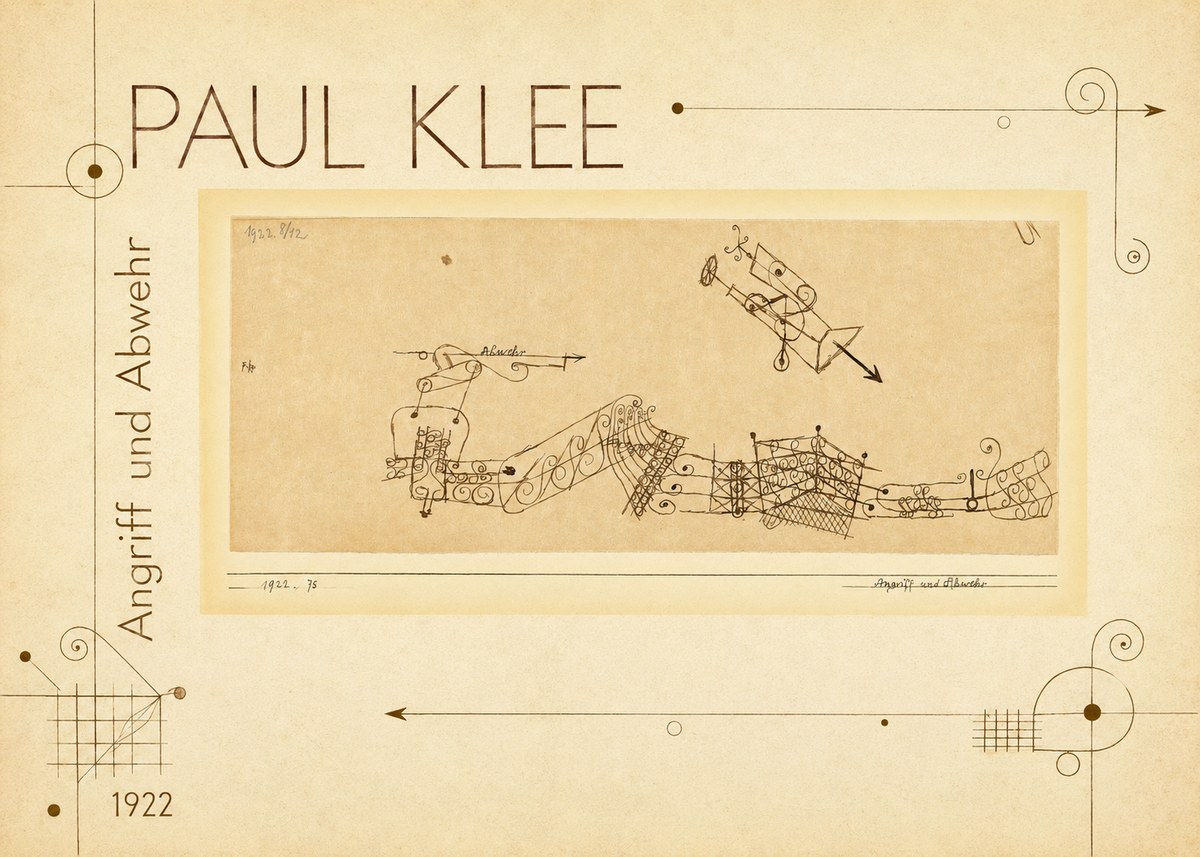 Paul Klee Angriff Und Abwehr No2 - Poszter