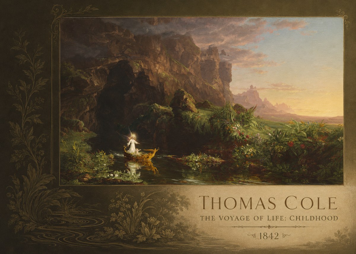 Thomas Cole The Voyage of Life: Childhood IV No2 - Poszter