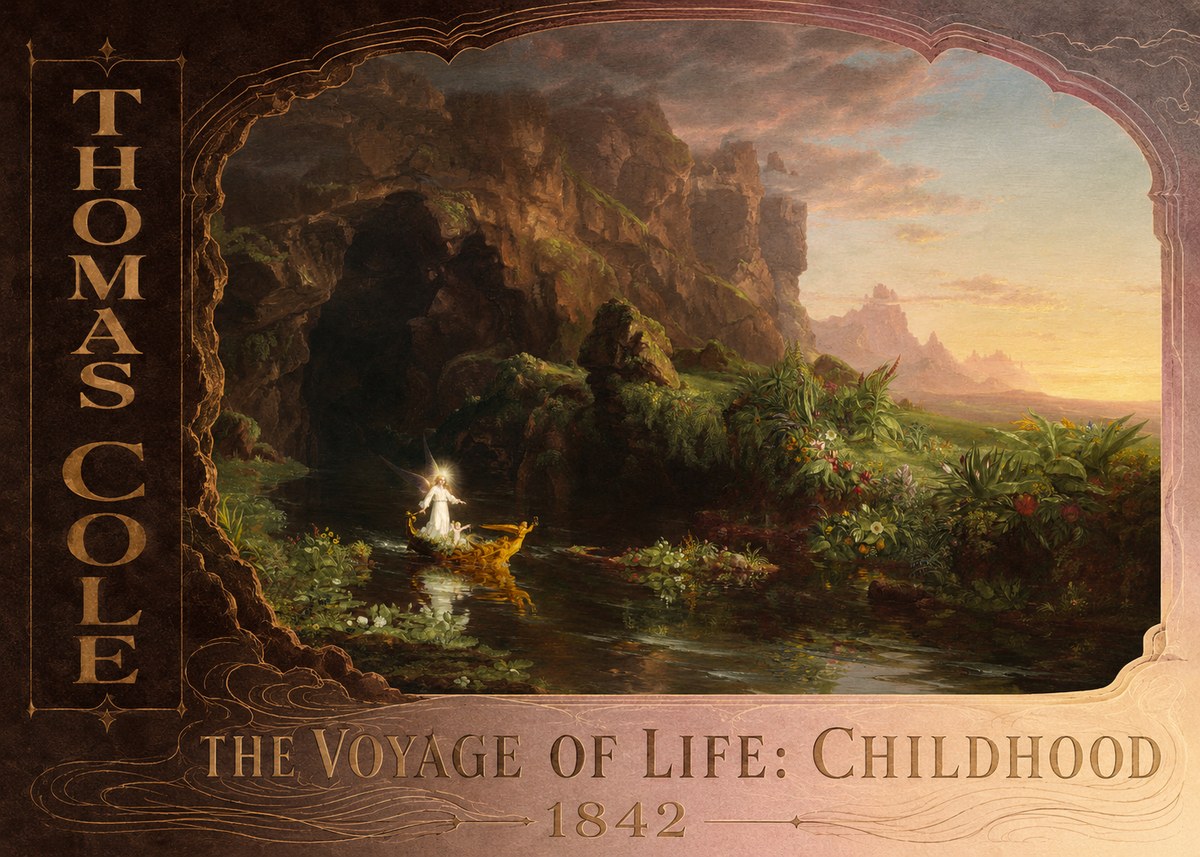 Thomas Cole The Voyage of Life: Childhood IV No3 - Poszter
