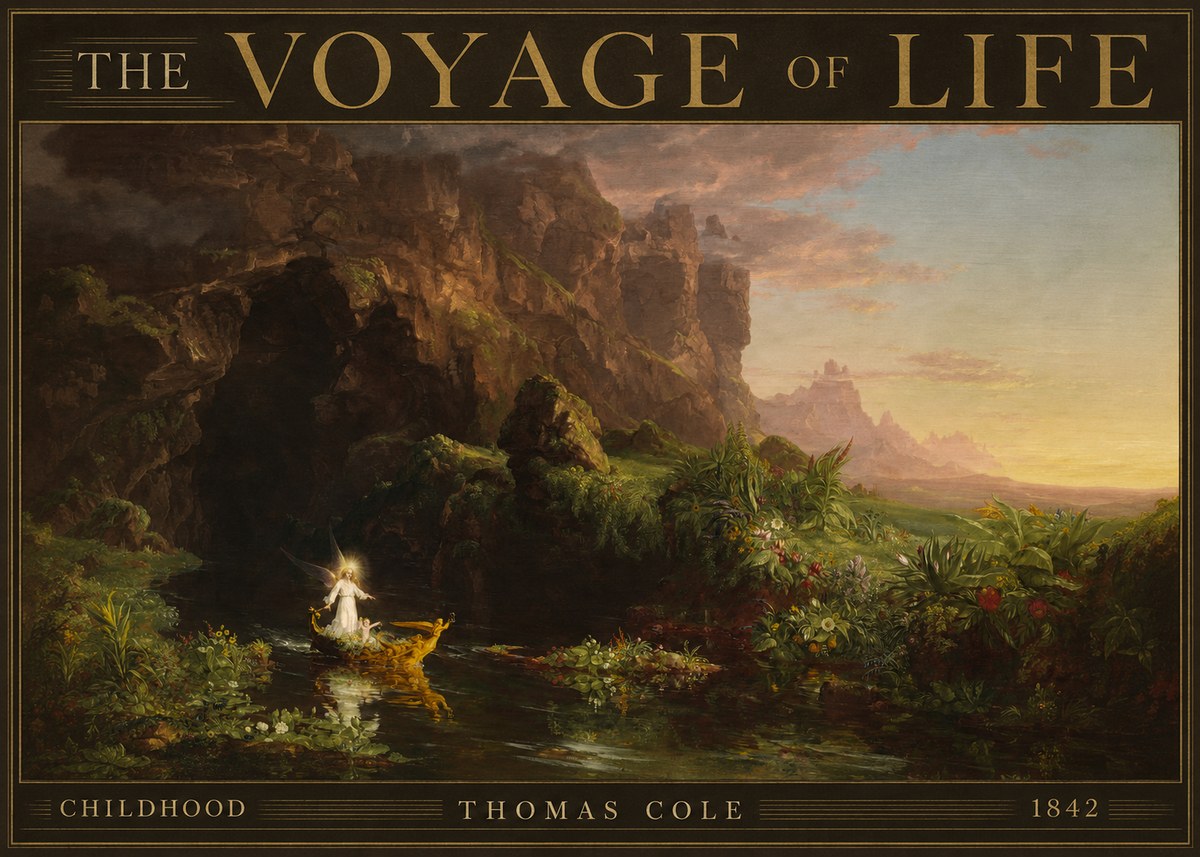 Thomas Cole The Voyage of Life: Childhood IV No4 - Poszter