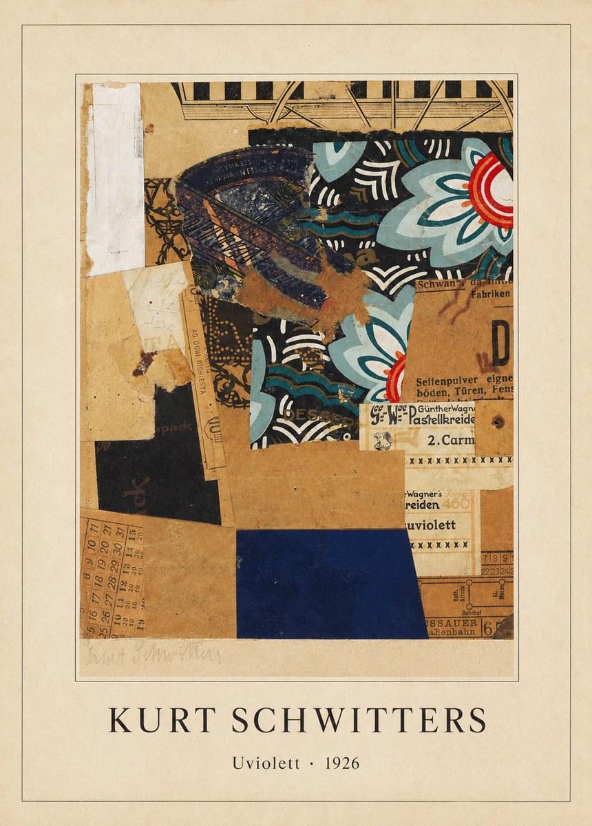 Kurt Schwitters Uviolett No4 - Poszter