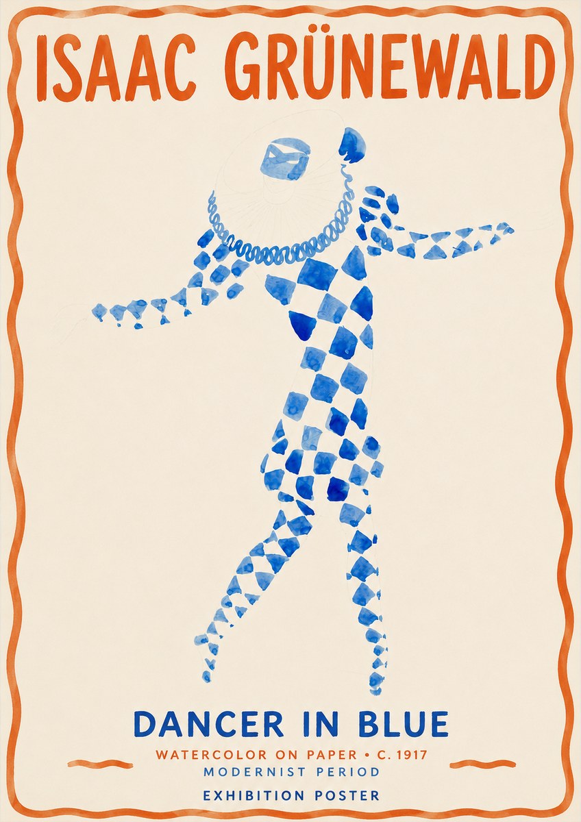 Isaac Grünewald Dancer in Blue No2 - Poszter
