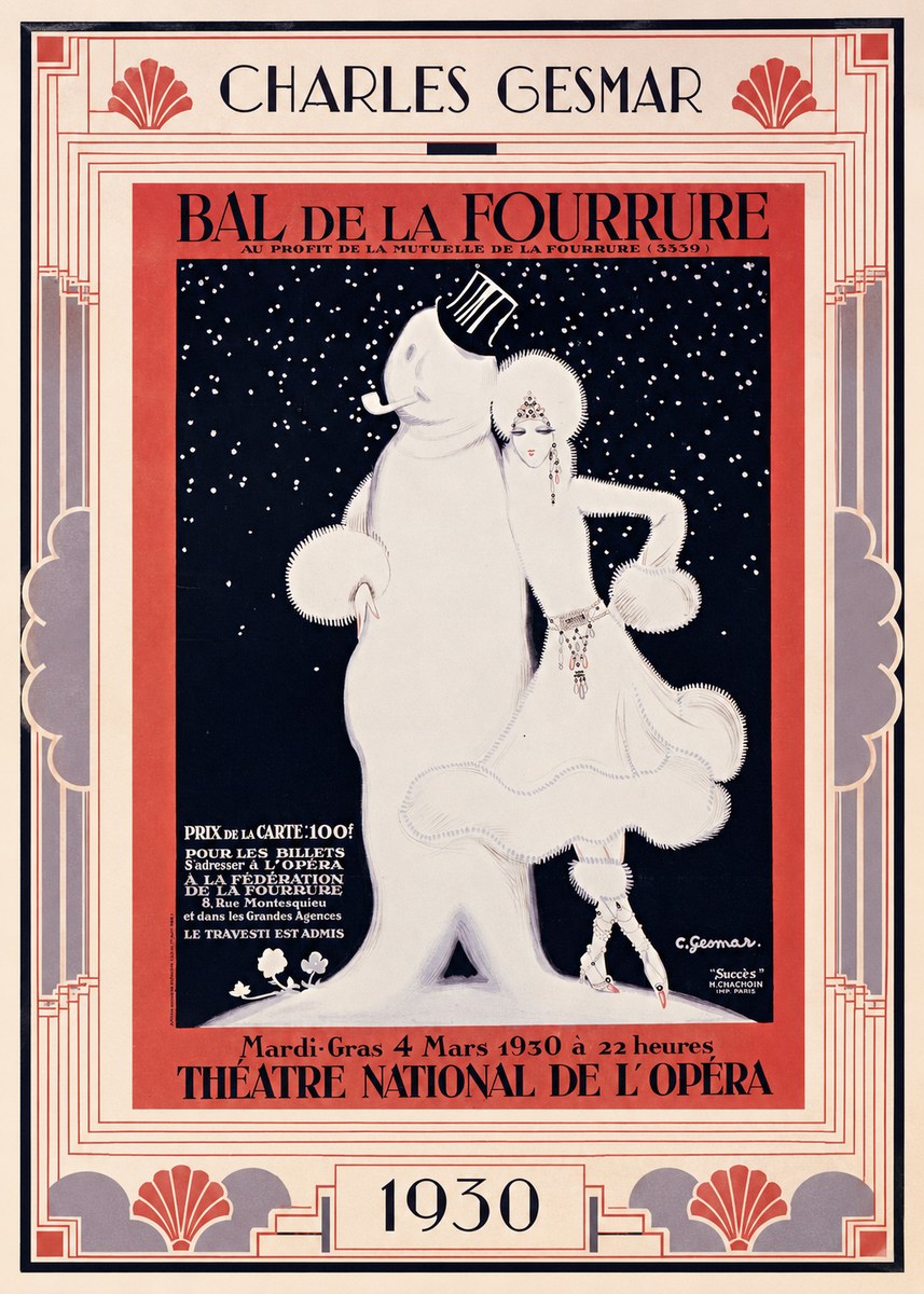 Charles Gesmar Bal De La Fourrure II No1 - Poszter