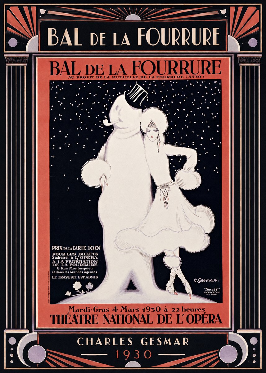 Charles Gesmar Bal De La Fourrure II No3 - Poszter