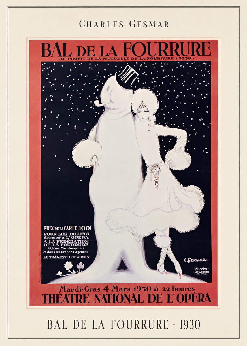 Charles Gesmar Bal De La Fourrure II No4 - Poszter