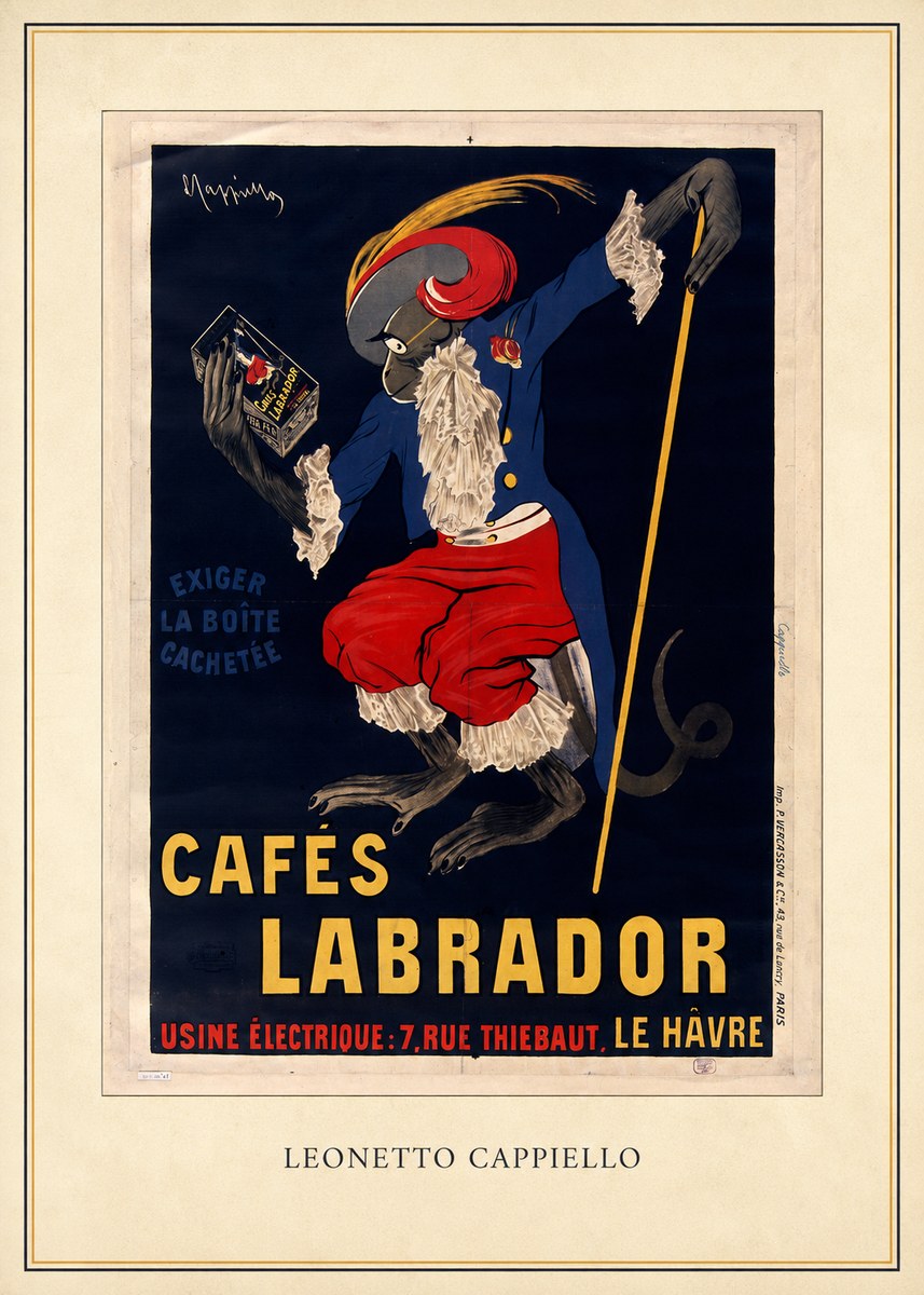 Leonetto Cappiello Cafés Labrador No4 - Poszter