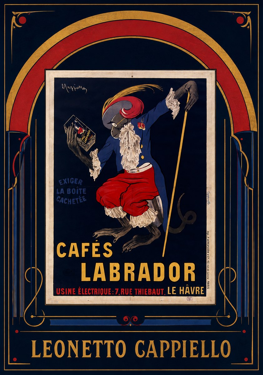 Leonetto Cappiello Cafés Labrador No6 - Poszter