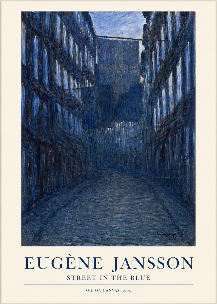 Eugène Jansson Street in the Blue No1 - Poszter