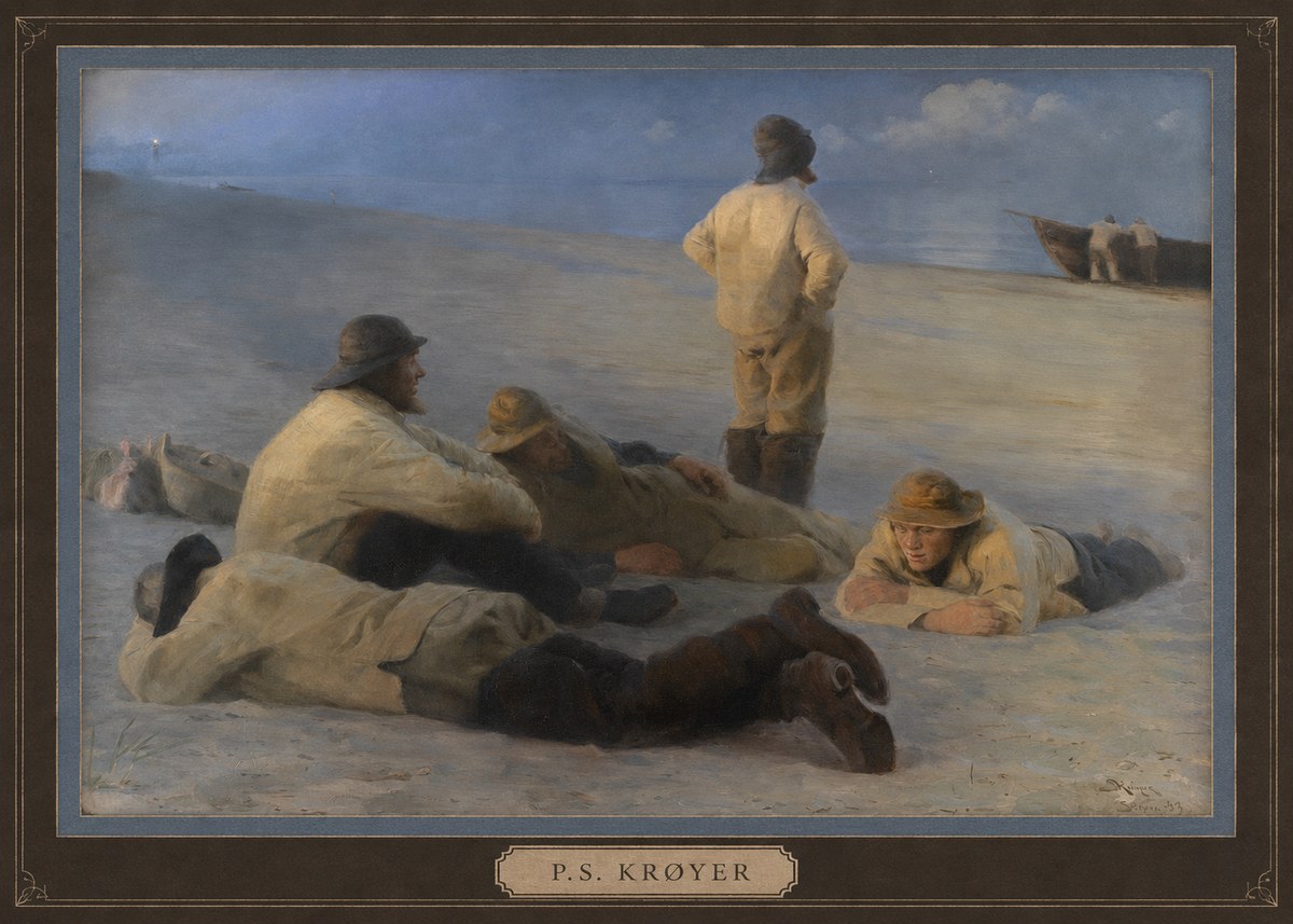 P.S. Krøyer Fishermen on Skagen Beach No5 - Poszter