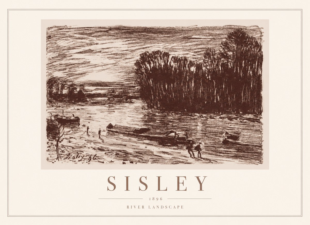 Sisley River Landscape No1 - Poszter
