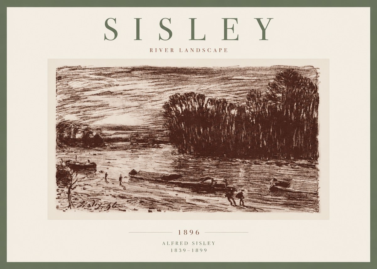 Sisley River Landscape No2 - Poszter