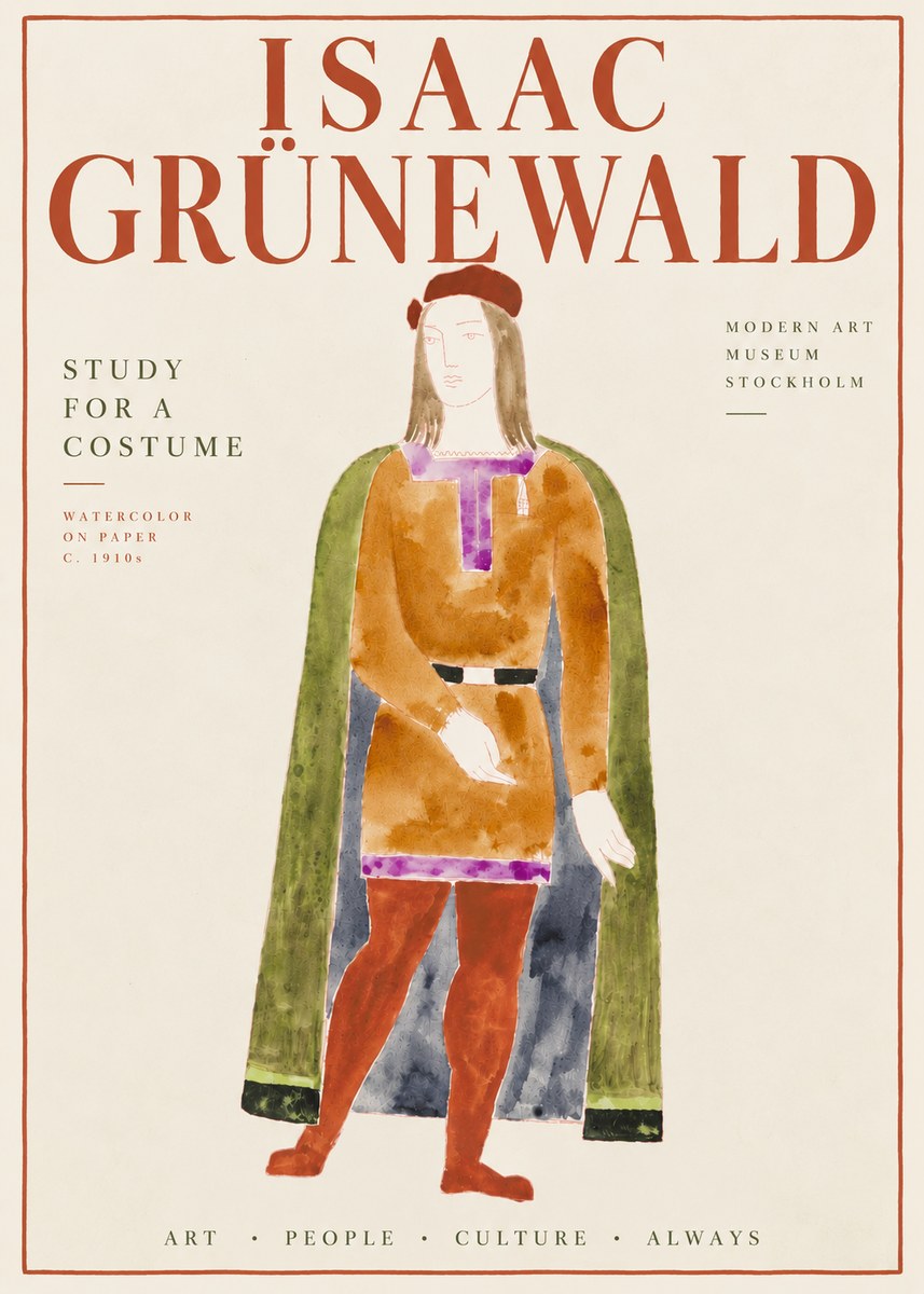 Isaac Grünewald Study for a Costume Design No6 - Poszter