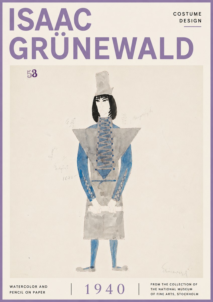 Isaac Grünewald Costume Design X No6 - Poszter