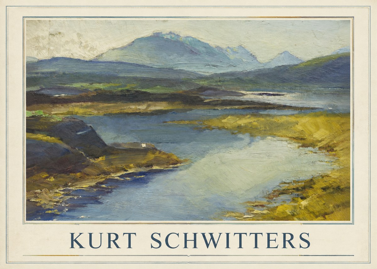 Kurt Schwitters Landschaft No1 - Poszter