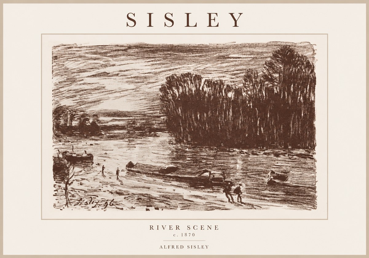 Sisley River Scene No1 - Poszter