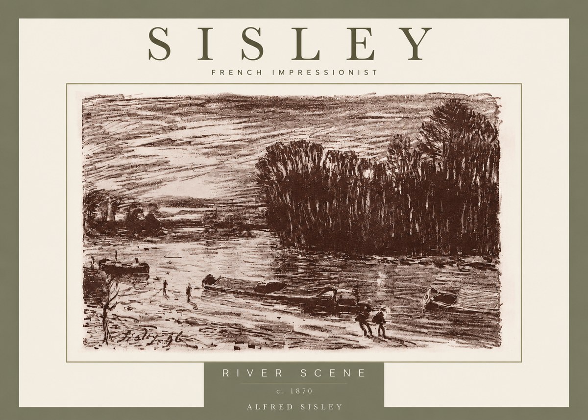 Sisley River Scene No6 - Poszter
