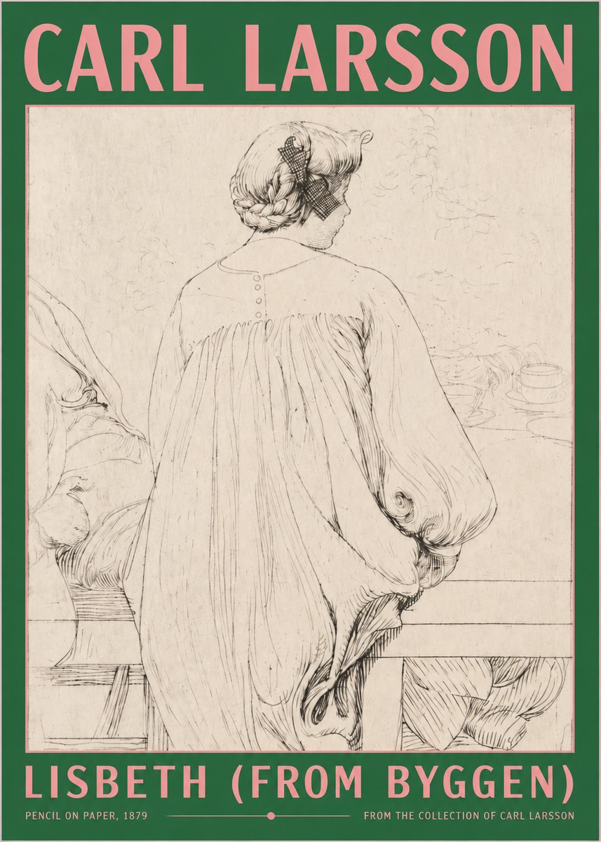 Carl Larsson Lisbeth (from Byggen) No2 - Poszter