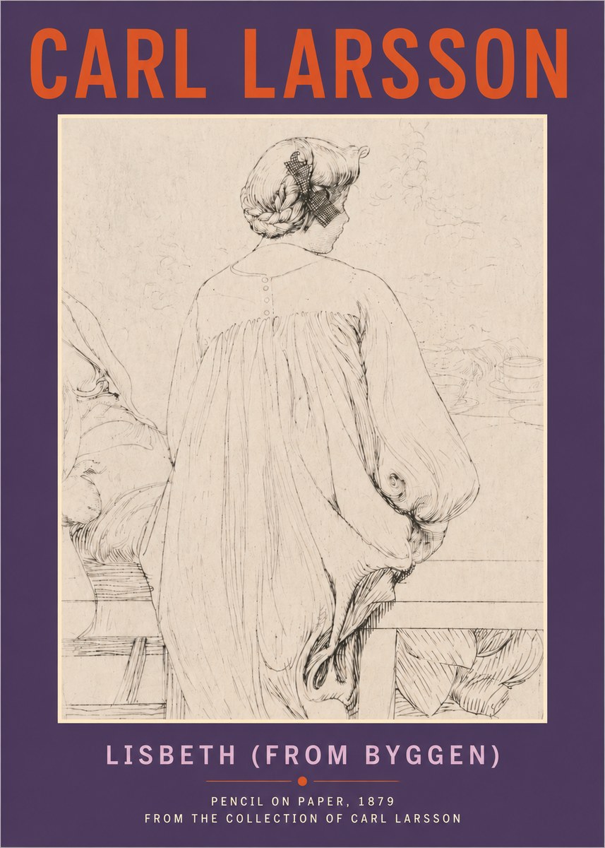 Carl Larsson Lisbeth (from Byggen) No4 - Poszter