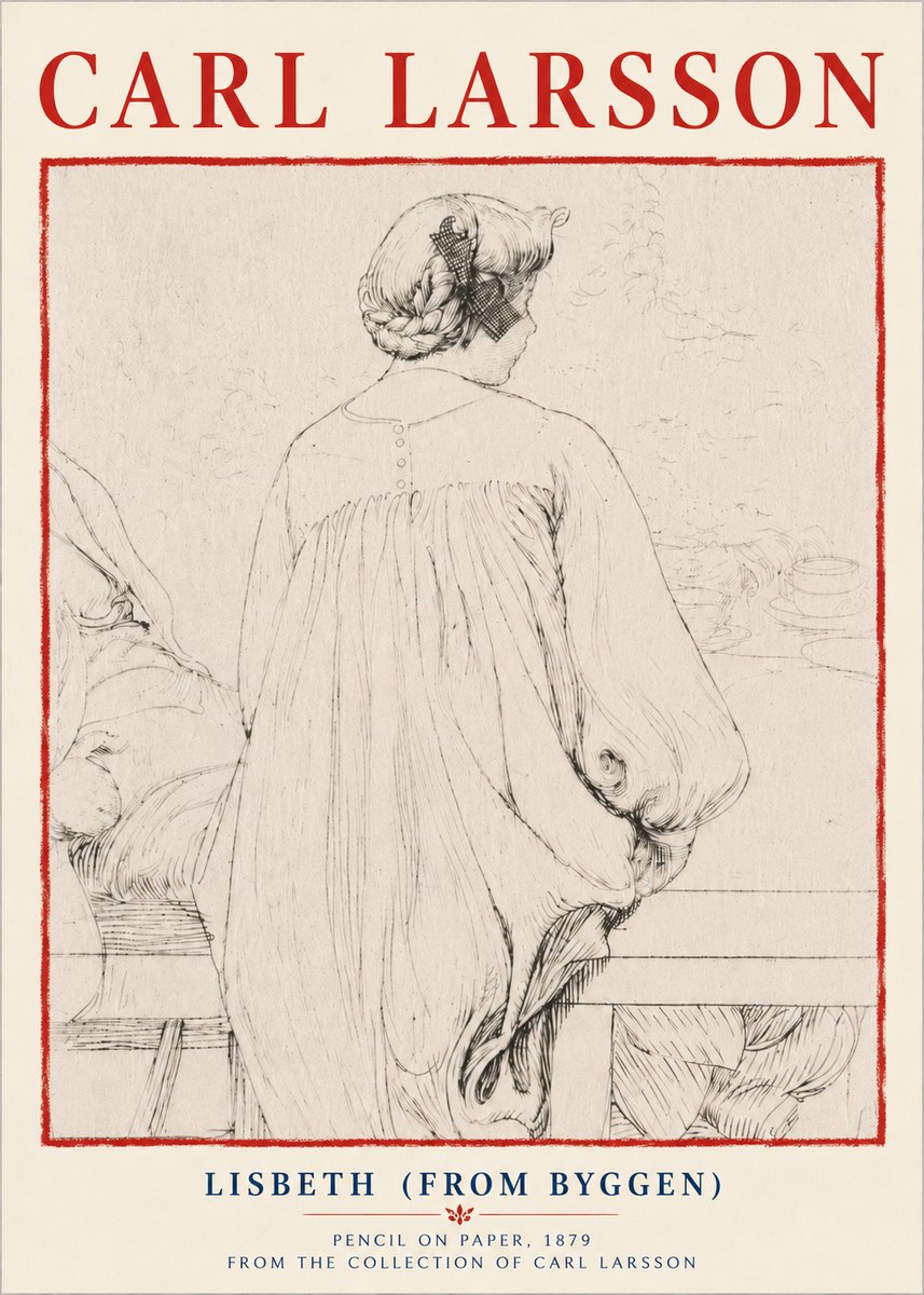 Carl Larsson Lisbeth (from Byggen) No6 - Poszter