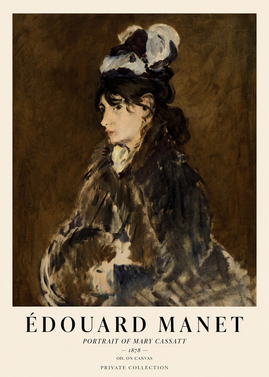 Édouard Manet Young Woman in a Hat V No2 - Poszter