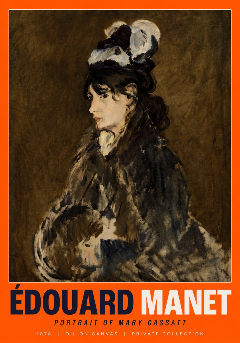 Édouard Manet Young Woman in a Hat V No3 - Poszter
