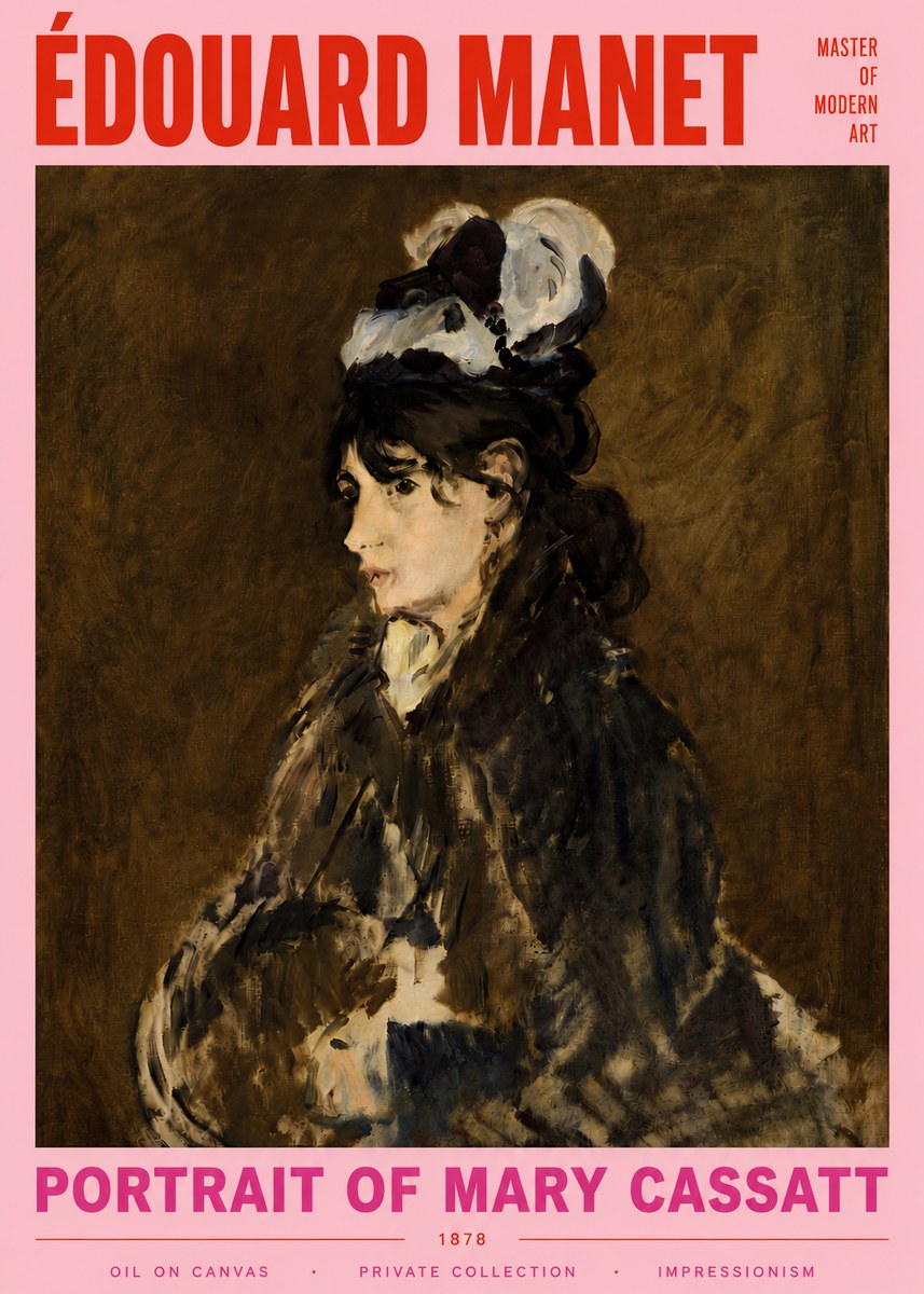 Édouard Manet Young Woman in a Hat V No6 - Poszter