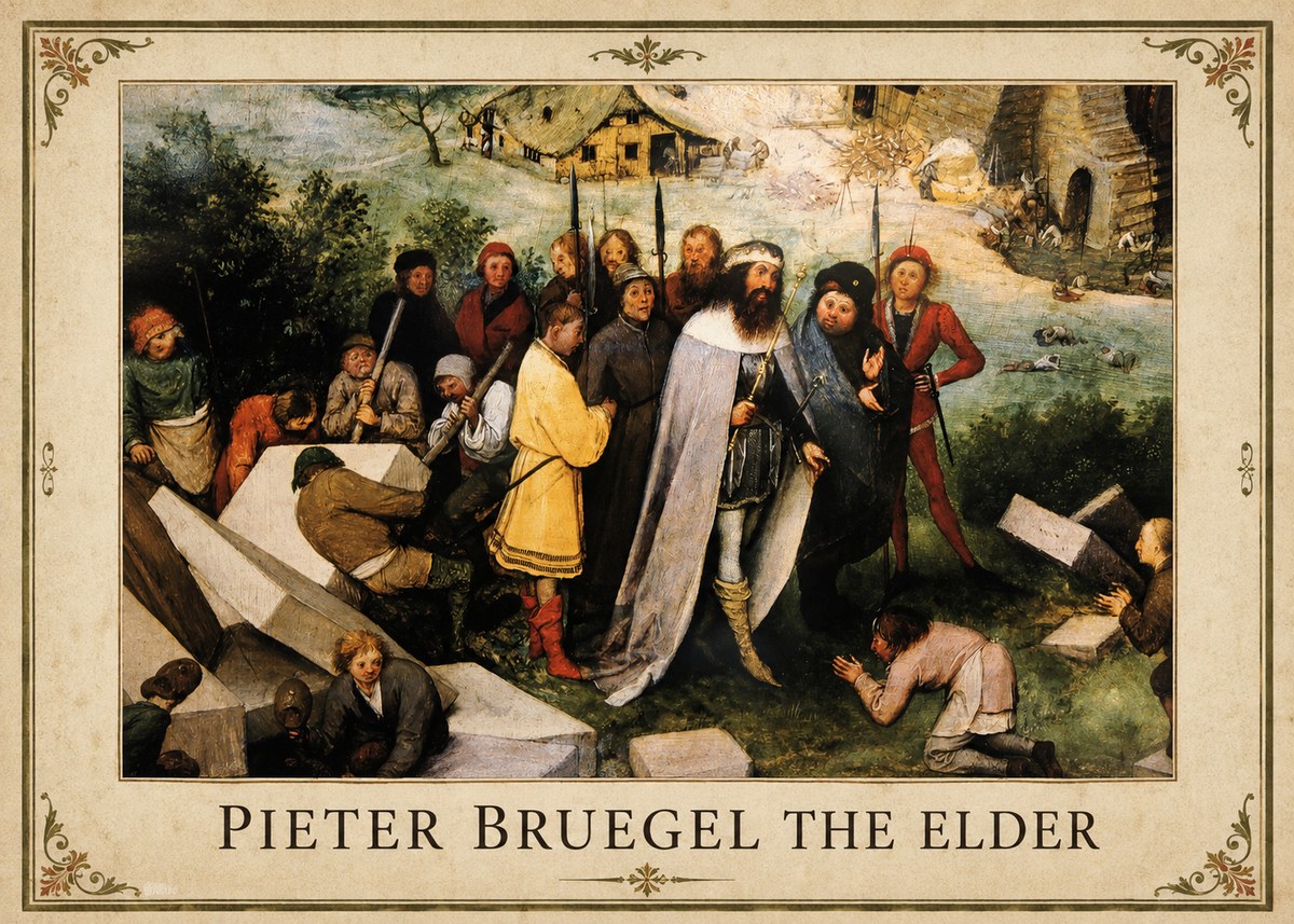 Pieter Bruegel The Blind Leading the Blind III No1 - Poszter