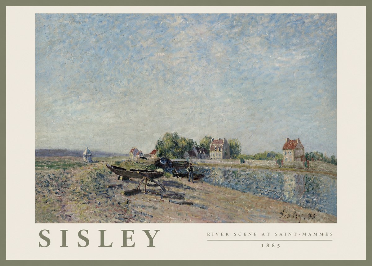 Sisley River Scene at Saint-mammès No2 - Poszter
