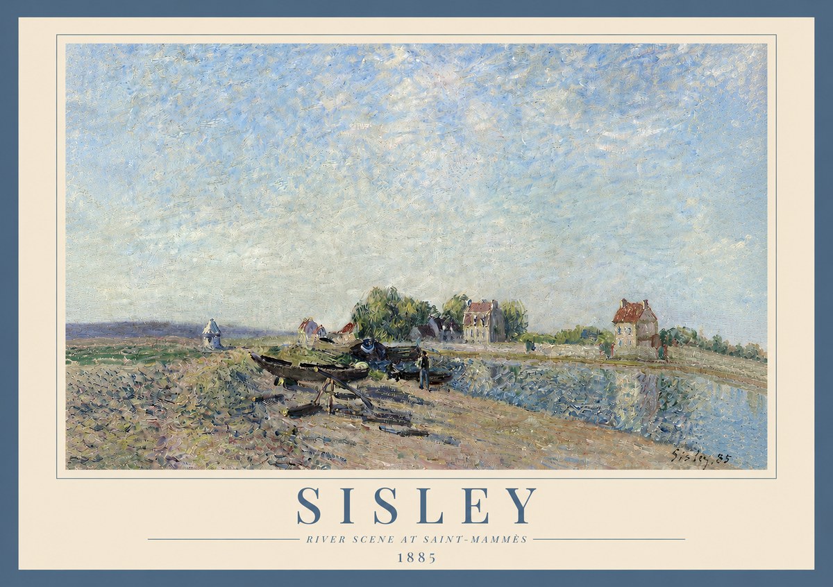 Sisley River Scene at Saint-mammès No3 - Poszter
