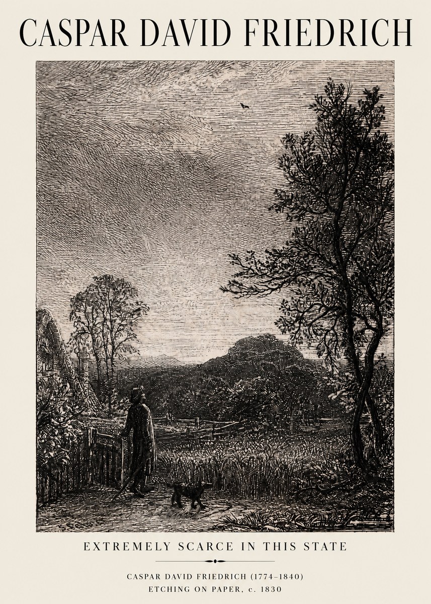 Caspar David Friedrich Extremely Scarce in This State No1 - Poszter