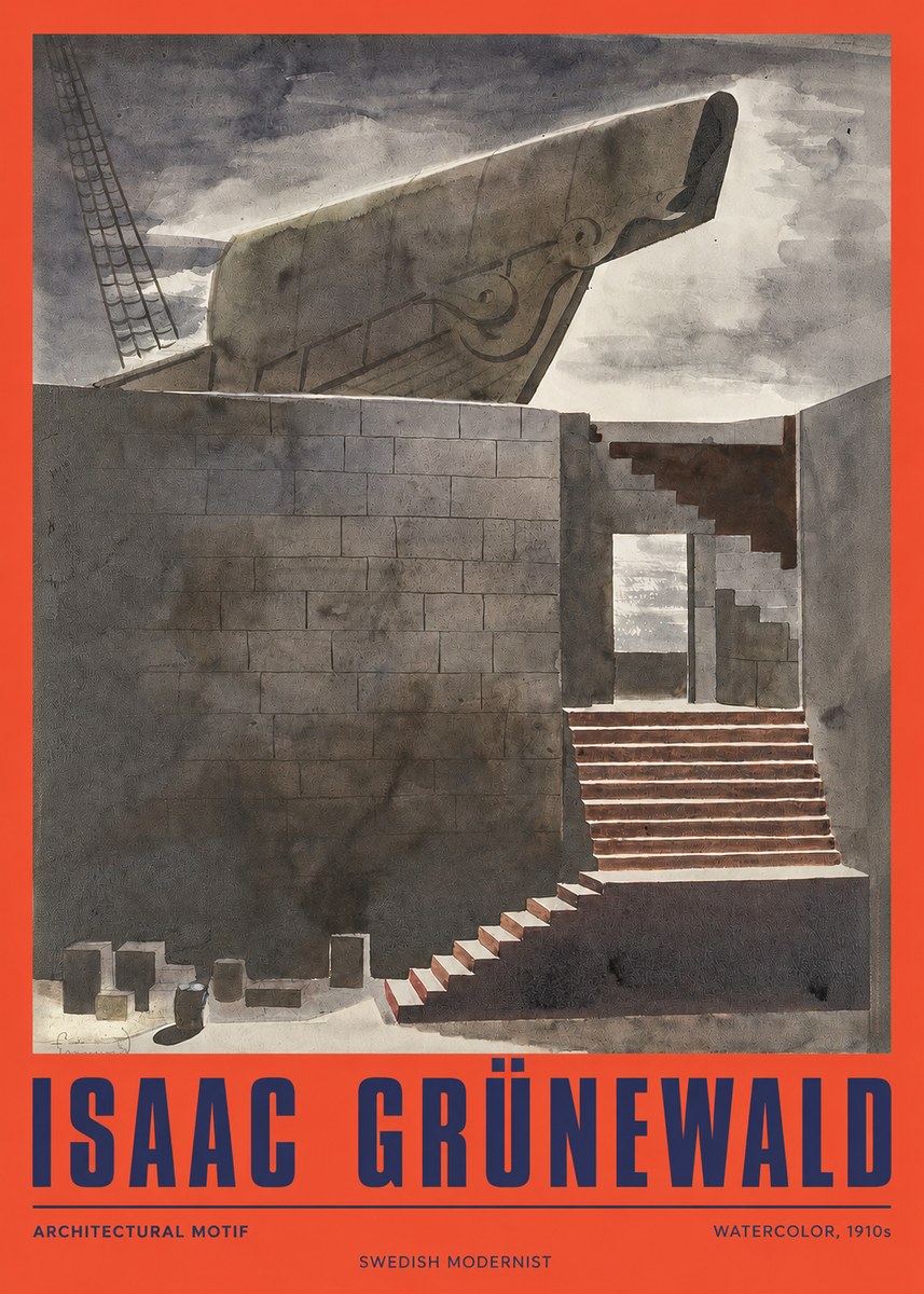 Isaac Grünewald Architectural Motif II No2 - Poszter