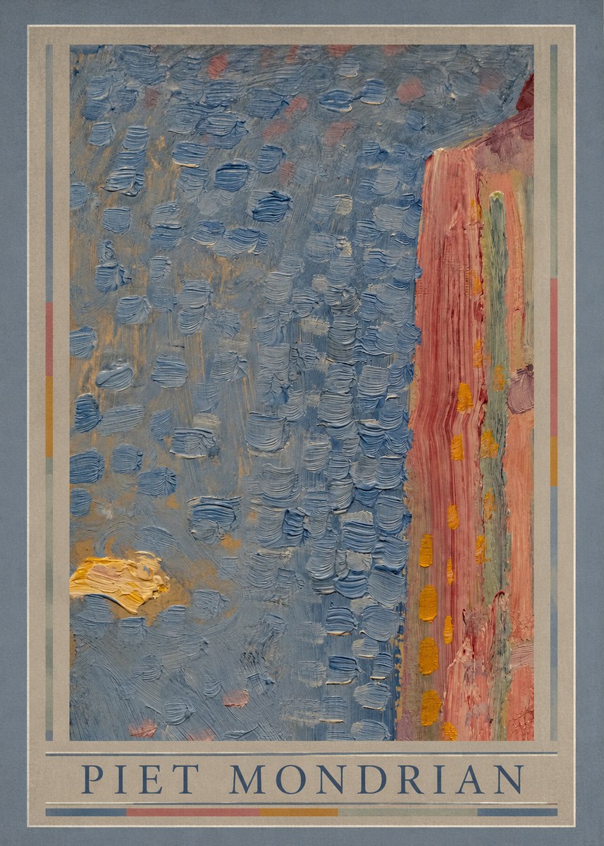 Piet Mondrian Façade in Sunlight No1 - Poszter