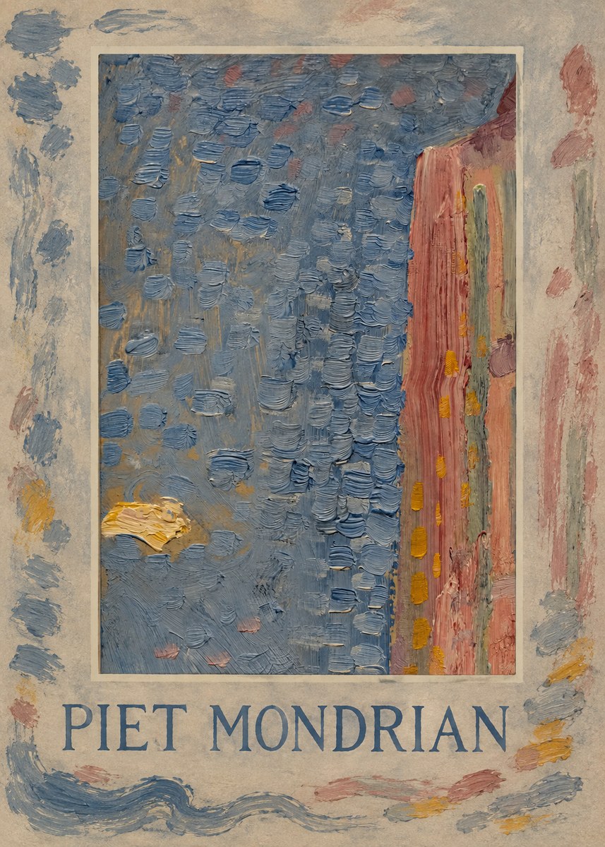 Piet Mondrian Façade in Sunlight No3 - Poszter