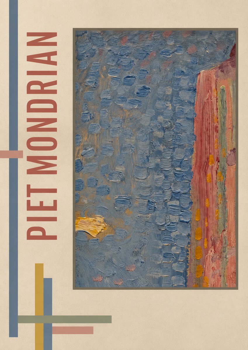 Piet Mondrian Façade in Sunlight No4 - Poszter