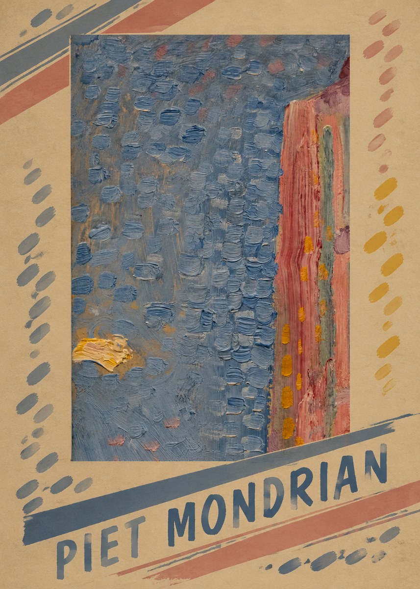 Piet Mondrian Façade in Sunlight No5 - Poszter