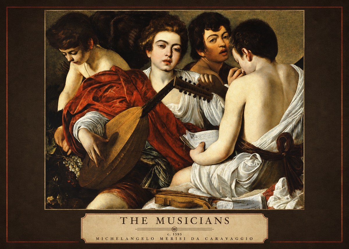Michelangelo Merisi da Caravaggio The Musicians I No4 - Poszter