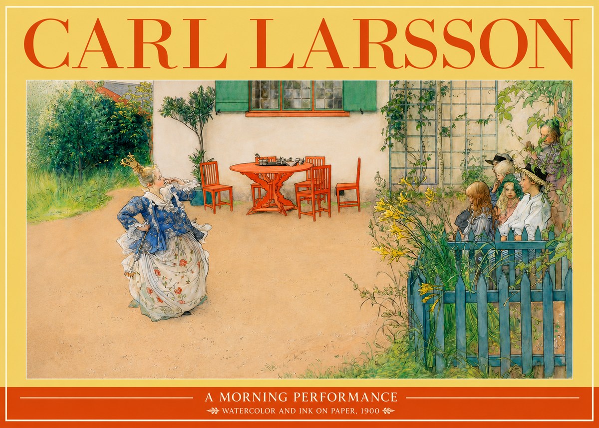 Carl Larsson A Morning Performance No2 - Poszter