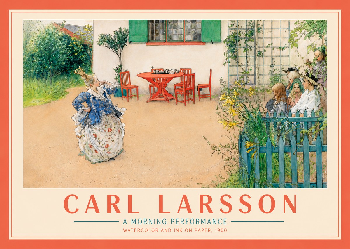 Carl Larsson A Morning Performance No4 - Poszter