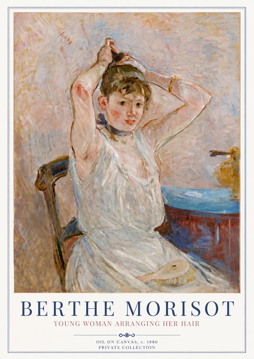 Berthe Morisot Young Woman Arranging Her Hair No3 - Poszter