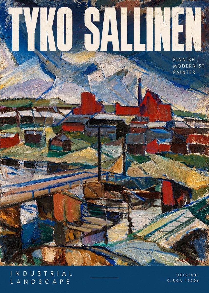 Tyko Sallinen Industrial Landscape No2 - Poszter