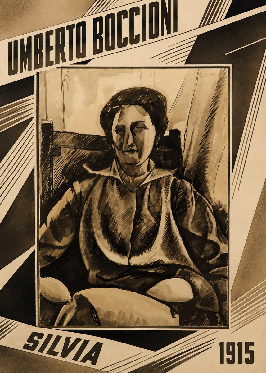 Umberto Boccioni Silvia No2 - Poszter