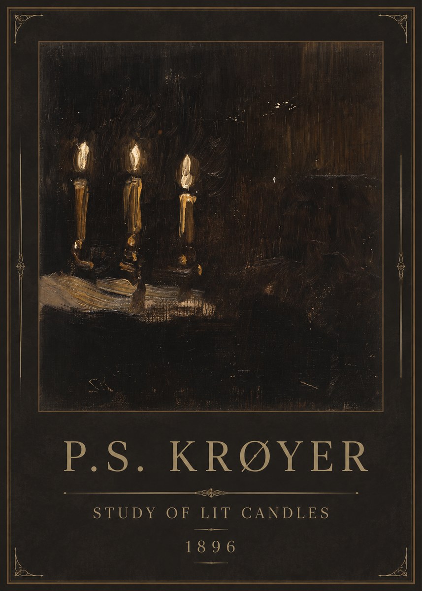 P.S. Krøyer Study of Lit Candles No1 - Poszter