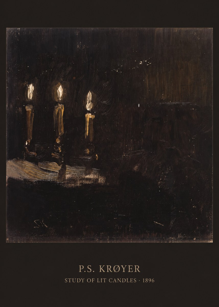 P.S. Krøyer Study of Lit Candles No6 - Poszter