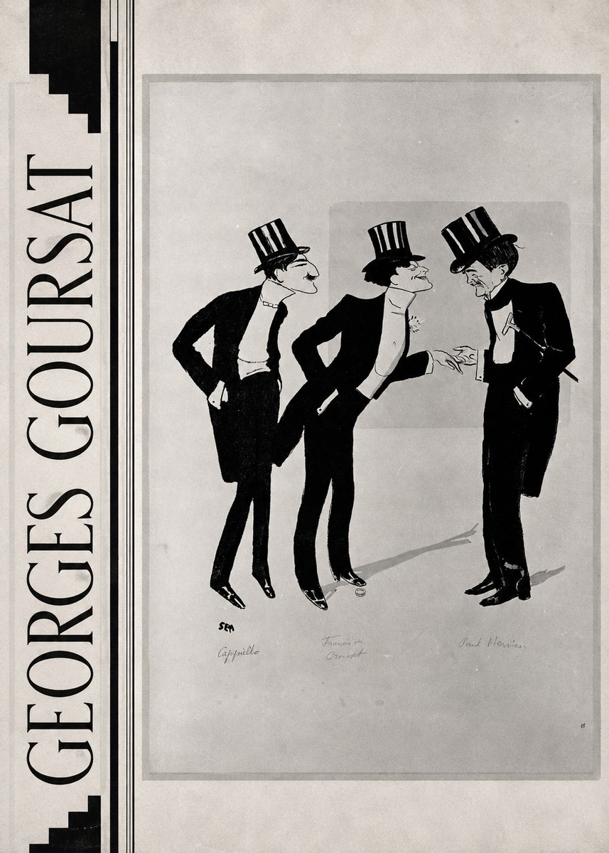 Georges Goursat Capiello, Francis De Croisset, Paul Hervieu No2 - Poszter