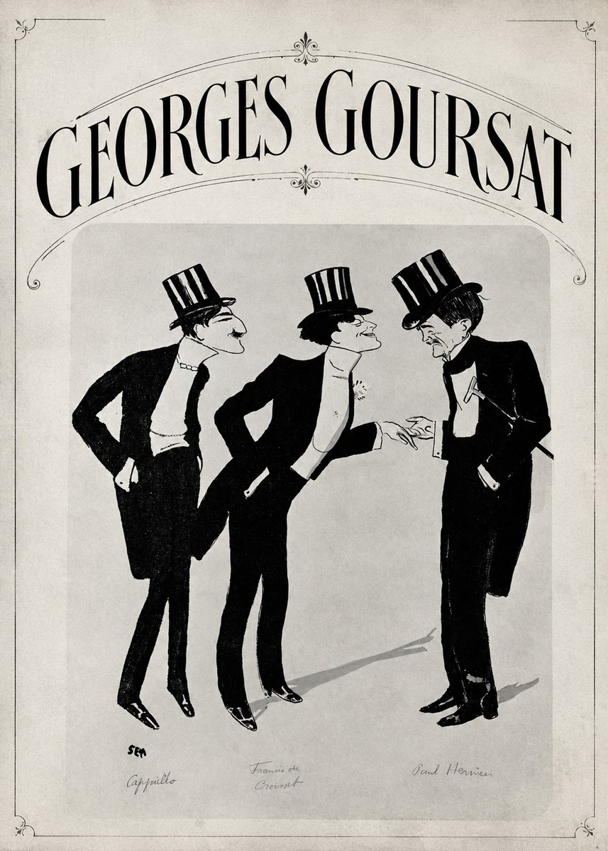 Georges Goursat Capiello, Francis De Croisset, Paul Hervieu No3 - Poszter